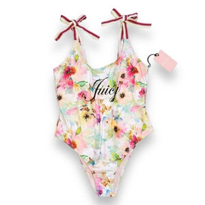 Juicy Couture Swimsuit Bathingsuit Bloomcore Garden Floral Bows New w Tag